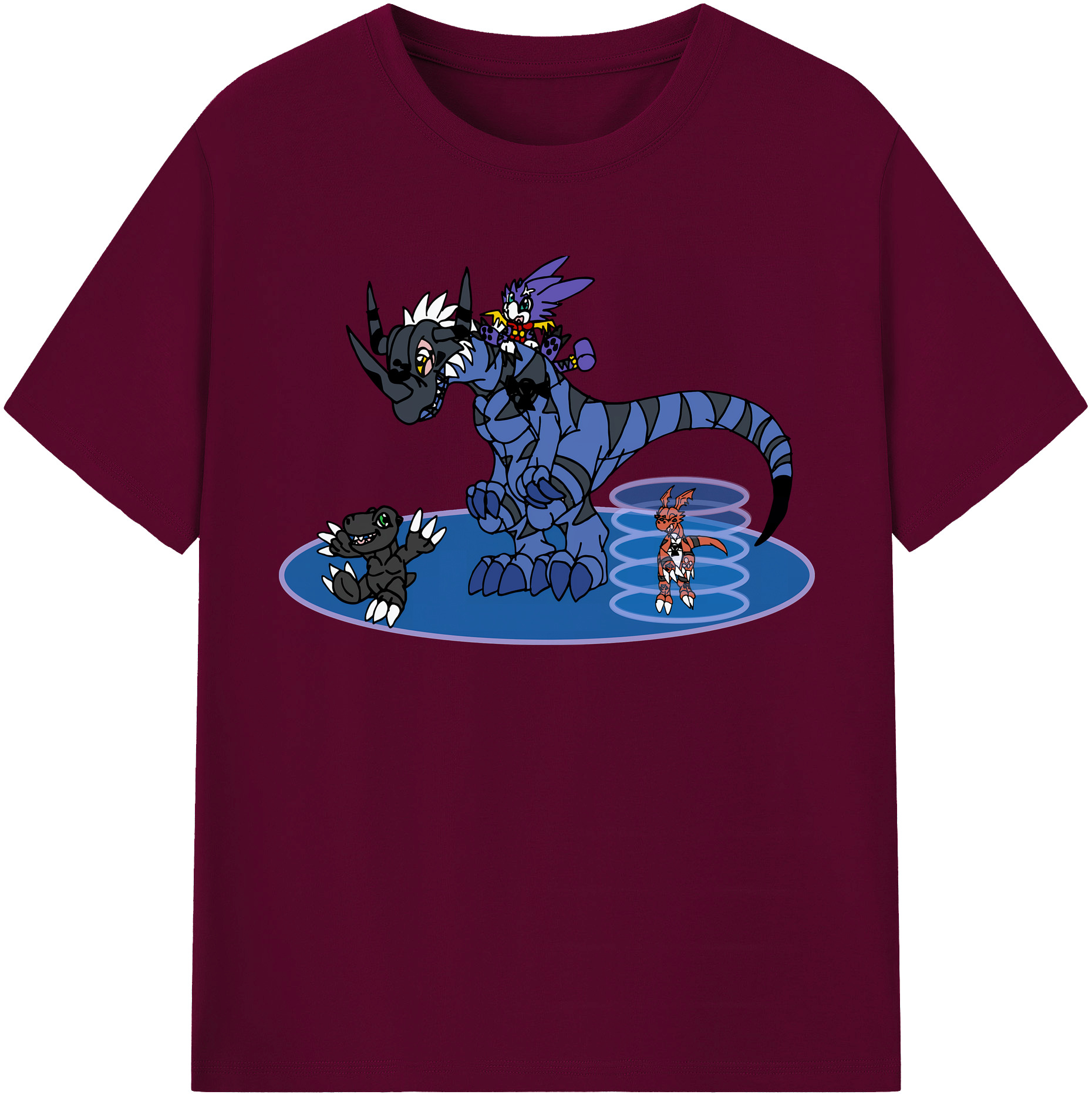 （画像用） Digimon デジタルモンスター/デジモン レディースカジュアルプリントTシャツ（綿100％）